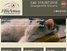 Tablet Screenshot of fifthavenuevetclinic.ca